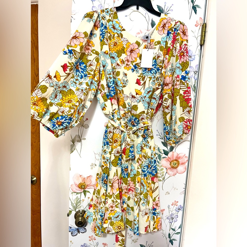 Beautiful floral plus size summer dress